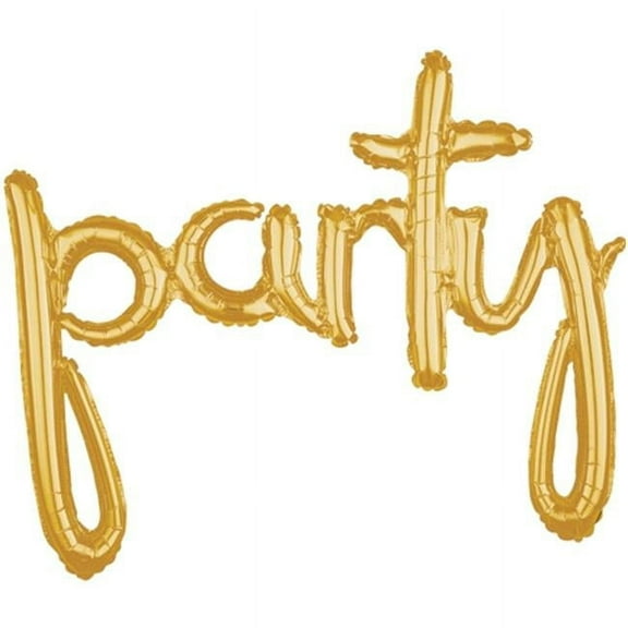 burton BURTON 39"Pkg Party Gold Script Phrase