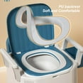 thumbnail image 3 of Portable Toilet Chair, PU Cushion Bedside Commode Toilet Prevent Slip Adjust Height  for Bedroom, 3 of 8