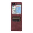 thumbnail image 3 of SaniMore Compatible with Samsung Galaxy Z Flip 5 Case 6.7-inch, Luxury PU Leather Wallet Protective Cover with Card Slots Slim Pocket Folding Cover for Galaxy Z Flip 5 5G, Winered, 3 of 6
