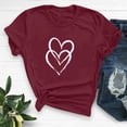 thumbnail image 1 of QIPOPIQ Chemises Cœur pour Femmes - T-Shirts Graphiques Mignons Amour Cadeau pour Elle Liquidation, 1 of 6
