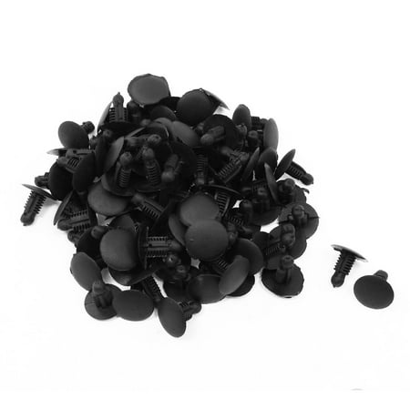 - Unique Bargains 100 Pcs Car Fender Trim Boot Plastic Rivets Fastener Black for 9x7mm Hole