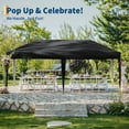 thumbnail image 5 of 10x20 Ft Pop-Up Canopy Tent, Portable Instant Shelter with 3 Adjustable Heights, Waterproof Outdoor Sun Shade with Wheeled Bag, Party Tents for Patio, Deck, Garden, Beach, Green, 5 of 7
