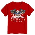 thumbnail image 5 of mgoYE 250th Anniversary Gifts USA T-Shirt Boys Girls 4th of July Shirt Girls Boys 250 Years American Anniversary Shirt American Flag Stars Fireworks Graphic Tee Tops(Red,7-8 Years), 5 of 5