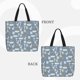 thumbnail image 2 of Fotbe Blue Bathroom Bolsa Tote con Estampado para Mujer, Bolsos con Cremallera, Bolsa de Hombro Casual de Gran Capacidad con Bolsillos Internos, 2 of 7