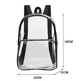 thumbnail image 1 of Mochila transparente de PVC para viaje, bolso escolar de seguridad, a la moda, para mujer Fivean unisex, 1 of 2