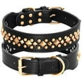 thumbnail image 3 of Fashion Rivet Studded Dog Collar Soft PU Leather Adjustable for Medium Large Breeds, 3 of 7