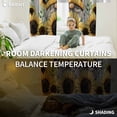 thumbnail image 3 of Fsddascl Spring Sunflowers Blackout Curtains for Bedroom/Living Room, Thermal Insulated Kitchen Curtains, Yellow Dwarf Bee Wood Vintage Grommet Darkening Window Treatment Drapes 42"x63"x2, 3 of 6