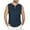 Navy, variant on Mens Tank Top Beach Fashion Drawstring Solid Color Cotton And Linen Sleeveless T ShirtsTops