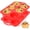 Red, variant on Large Muffin Pan, Metal Reinforced Frame 3.5 Inch Jumbo Silicone Muffin Pan Nonstick 6 Cups for Baking Jumbo Muffin, Frittatas, Jumbo Cupcakes 2 Pack Confetti