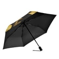 thumbnail image 2 of FORMRS Travel Umbrella Folding Auto Open Close Windproof Rain UV Protection, Black Sunflower Pattern, 2 of 8