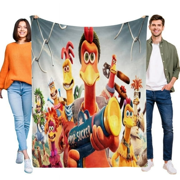 Chicken run Throw Blanket Gifts for Fans Lover Girls Boys Women Present Hoodie Him Bed 50"x60"