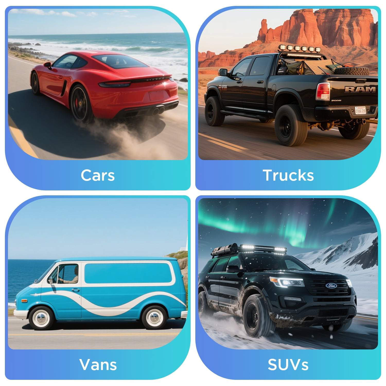 Road Comforts Car Floor Mats,Heavy-Duty Rubber Car Floor Mats,Sports Style Car Floor Mats,Non-Slip,Front,Universal Fit,Blue&Sliver