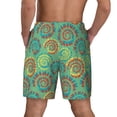 thumbnail image 4 of Uemuo Colourful Tie Dye Pattern Mens Swim Trunks Quick Dry Board Shorts with Mesh Lining, Stretch Beach Shorts Quick Dry No-Chafing Board Shorts-3X-Large, 4 of 9