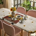 thumbnail image 3 of Vintage Sunflower Truck Table Cloths for 8 Foot Rectangle Tables, Summer Botanical Pastoral Retro Art Patio Waterproof Elastic Fitted Tablecloths, Washable Rectangular Table Cover for Camping, 3 of 8