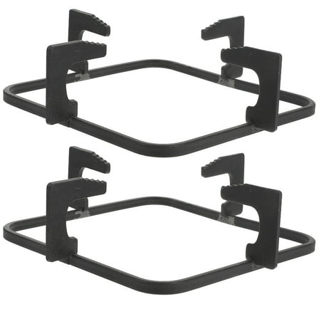 Luxshiny Set of 2 Black Cast Iron Gas Stove Brackets with Anti- Support for Kitchen Stove Accessories