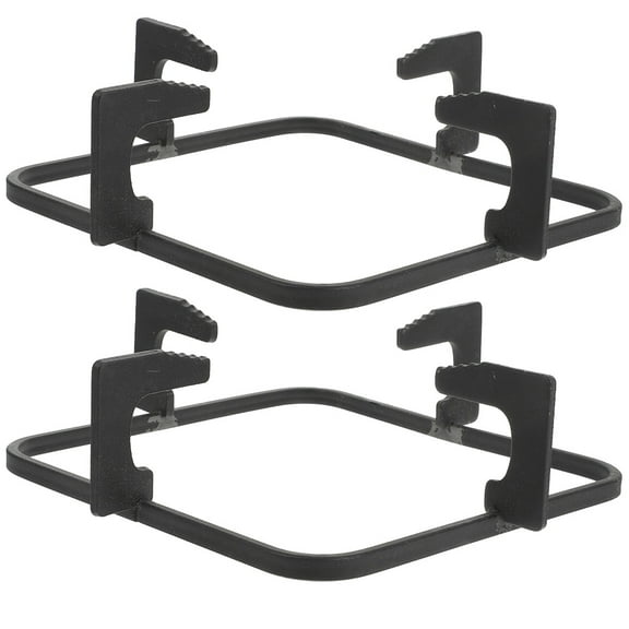 Luxshiny Set of 2 Black Cast Iron Gas Stove Brackets with Anti- Support for Kitchen Stove Accessories