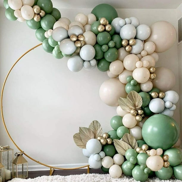20 ballons métalliques vert sapin 30cm décoration mariage, fêtes