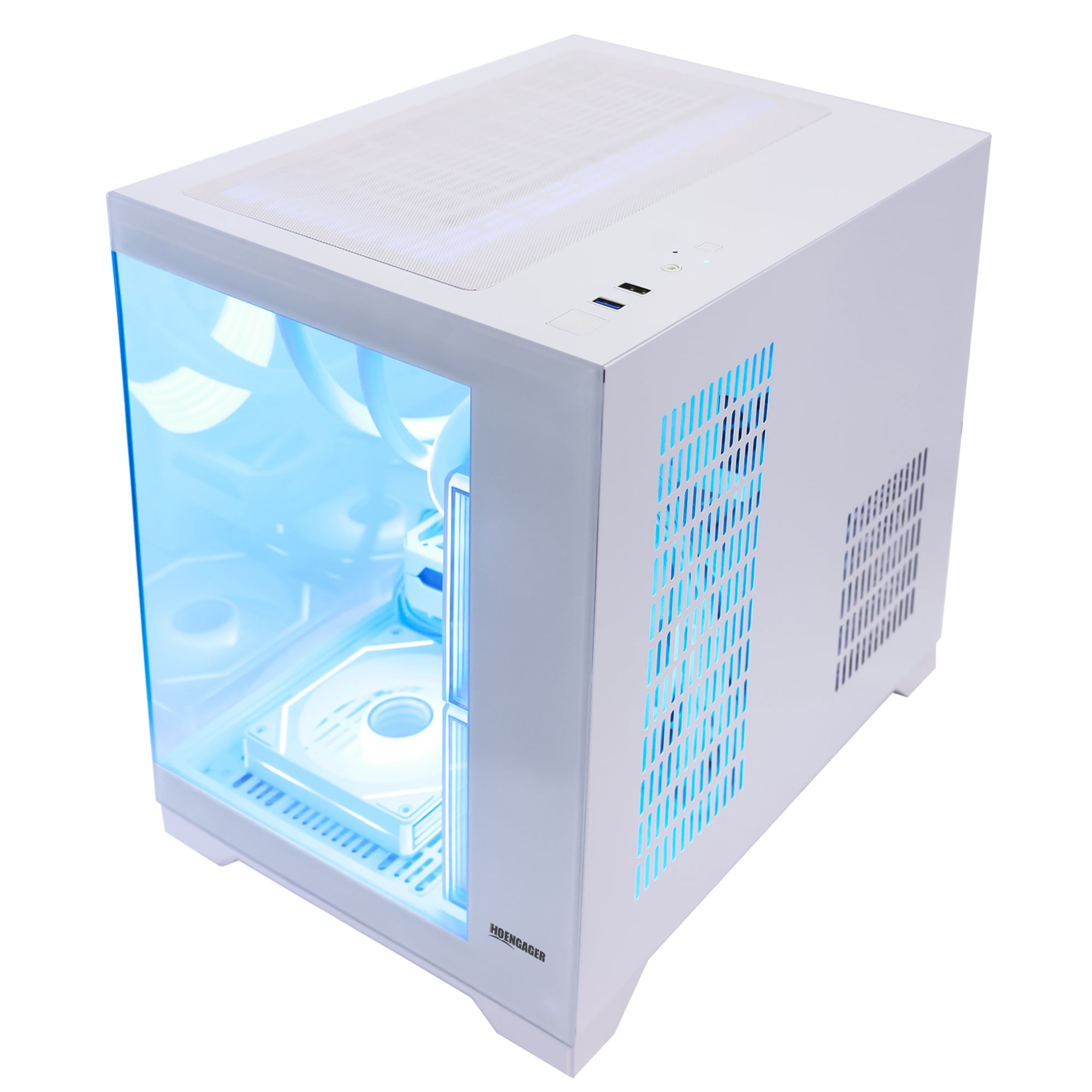 Hoengager Gaming PC AMD Ryzen 7 5700X 8-Core 3.4 GHz, RTX 5060 8GB, 32GB DDR4 RAM 3200MHz, 1TB PCIe SSD, WIFI with Bluetooth, Windows 11-White
