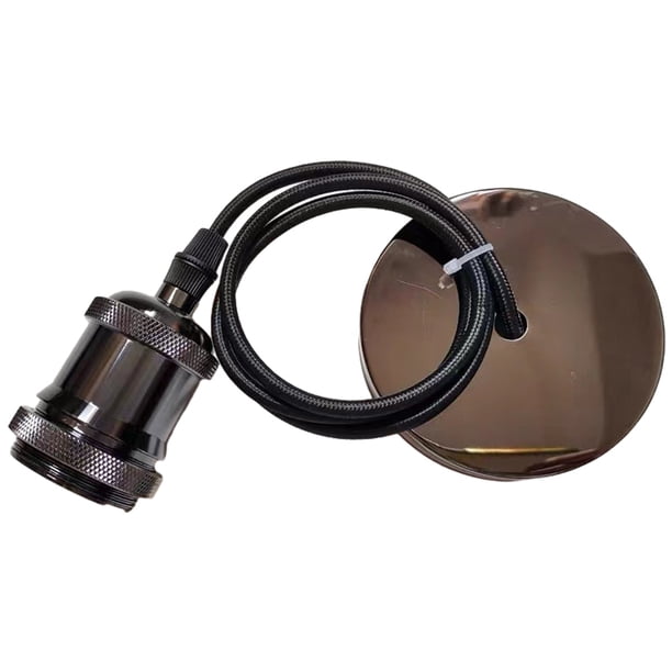 Likrtyny Portalámparas Con Tornillo E27 Portalámparas para Del (negro)