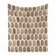 thumbnail image 1 of Pine Cone Soft Flannel Fleece Blanket, Earth Tones Conifers Spruce Tree Forest Woodland Mother Earth Theme, Cozy Plush for Indoor and Outdoor Use, 50" x 70", Green Brown Umber Peach, by Ambesonne, 1 of 6