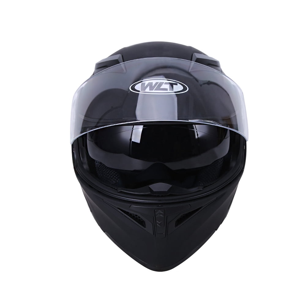 Oumurs DOT Black Motorcycle Modular Flip-Up Helmet, Dual Visors, Street Bike Touring, XL