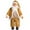 B, variant on Santa Claus Figurine with Traditional Outfit Faux Fur Trim and Belt for Indoor Holiday Decoration Display