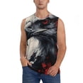 thumbnail image 6 of Daiia Red Black Ink Style Bald Eagle Printed Men's Tank Tops,Casual Soft Sleeveless Gym Muscle Shirts Bodybuilding Tee-Medium, 6 of 8