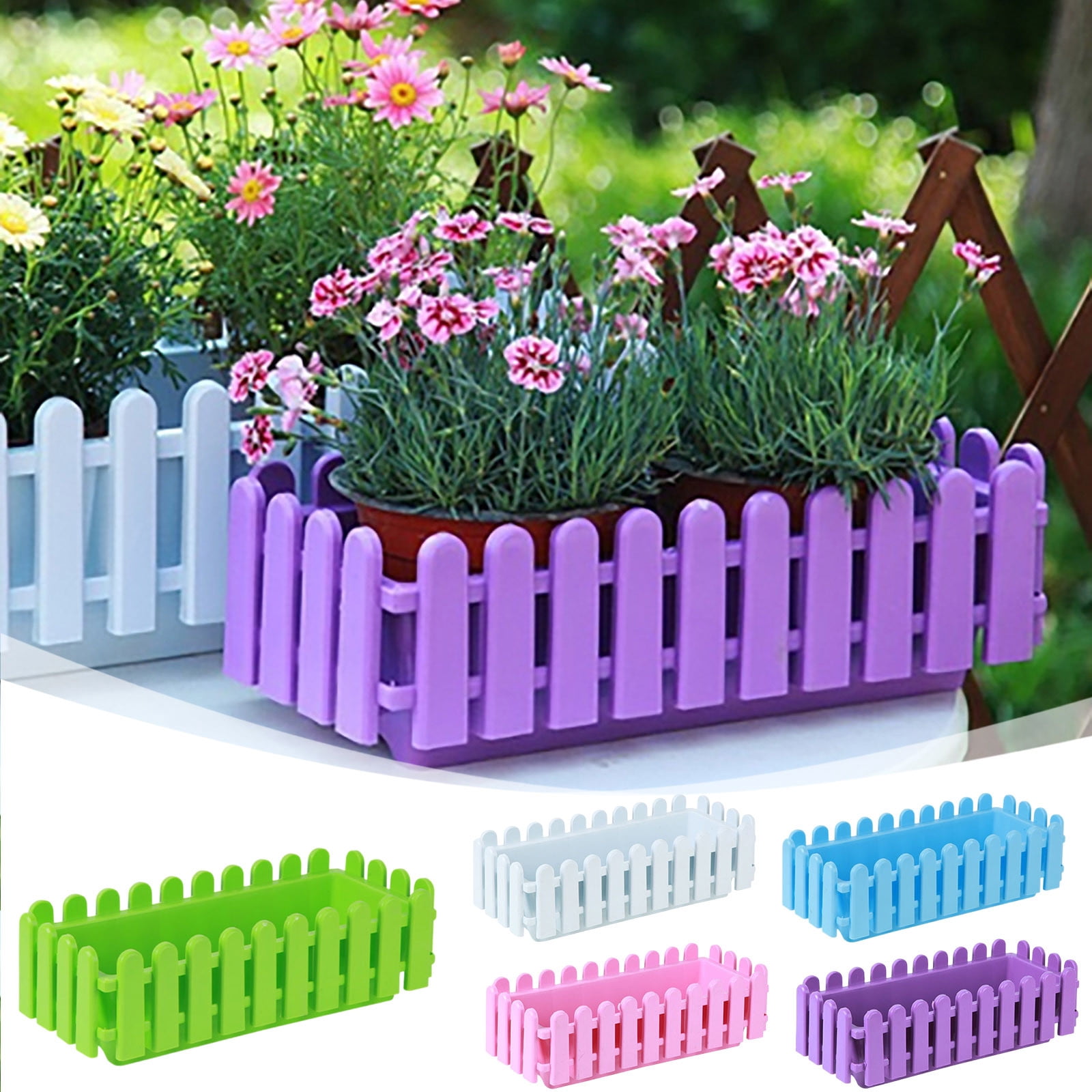 XINGAG Window Boxes, Window Sill Planter, Rectangular Flower Pot, Indoor Outdoor Stand for Balcony, Office, Windowsill, Garden, Indoor Outdoor Use