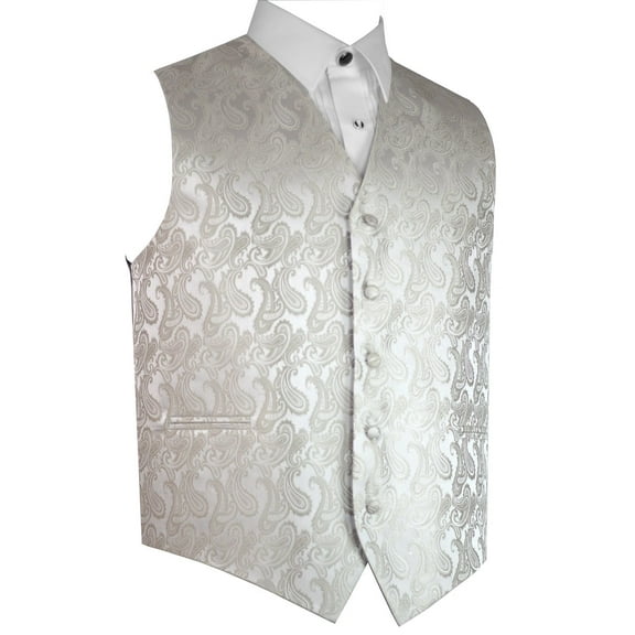 "BEST TUXEDO" Men's Formal, Wedding, Prom, Homecoming, Tuxedo Vest, in Champagne Paisley