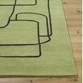 thumbnail image 3 of Hauteloom Vatsa Wool Living Room, Bedroom Area Rug - Contemporary - Olive, Jet Black - 18" x 18" Sample, 3 of 6