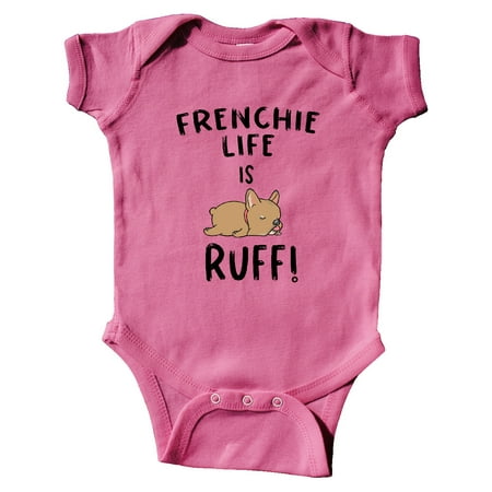 

Inktastic Frenchie Life is Ruff! Blonde Gift Baby Boy or Baby Girl Bodysuit