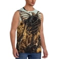 thumbnail image 2 of Bingfone Skull Butterfly Sunflower Pattern Men's Tank Tops Workout Sleeveless Tee Shirts Running Beach Tanks for Men-X-Large, 2 of 4
