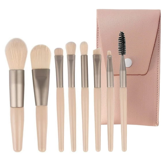 Juego de 8 brochas de maquillaje, brochas de maquillaje, mezcla de base, colorete, corrector, sombra de ojos, delineador de ojos, juego de brochas de maquillaje para bolsa de maquillaje de viaje (alba