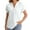 White, variant on Women's V Neck Casual Tee Soft Everyday Essential Short Sleeve Comfort Fit Black XXXXXL
