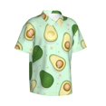 thumbnail image 2 of Bixox Men's Hawaiian Shirts Men's Avocado Print Short-Sleeve Shirt-Large, 2 of 8