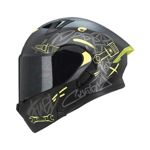 Casco Roda Rush Amarillo Mate Prix Mica Humo Abatible Svs amarillo S RODA RUSH Walmart en linea