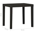 thumbnail image 5 of vidaXL Patio Table Anthracite 31.1"x25.6"x28.3" Plastic, 5 of 5