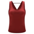 thumbnail image 6 of LELINTA Women Activewear Sexy Open Back Yoga Shirt Workout Sports Gym Tank Tops Vest, Black/ White/ Grey/ Wine Red, S-XL, 6 of 7