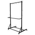 thumbnail image 3 of puresly Freestanding Storage Rack with Locking Casters & 6 Hooks Mobile Freestanding Vertical Rack Holds Up To 5 Bikes Vertical Storage Stand Height Adjustable for Garage Basement & Home, 3 of 8