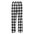 thumbnail image 4 of SGMVNU Pajama Pants for Women Plaid Cozy Loungewear Plaid Winter Warm Pj Bottoms Fuzzy Sleepwear Comfy Homewear(Black, XL), 4 of 5