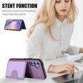 thumbnail image 7 of Jihe Cover For Samsung Galaxy A53 5G Wallet Case,Multi-Function Magnetic Shockproof Crossbody Shoulder Strap with Card Holder Stand Case Cover,Purple, 7 of 7