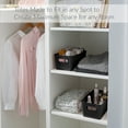 thumbnail image 3 of Simplify 4 Pack Slide 2 Stack It Small Plastic Storage Tote Baskets, Black, 3 of 9
