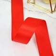 thumbnail image 4 of 1 Roll 1 Inch Satin Ribbon Red Solid Color Fabric Ribbon for Gift Wrapping Wedding Polyester Gift Ribbon for Sewing Making Birthday Party Decoration Craft Hair Floral Wreaths Home Decor DIY Supply, 4 of 9