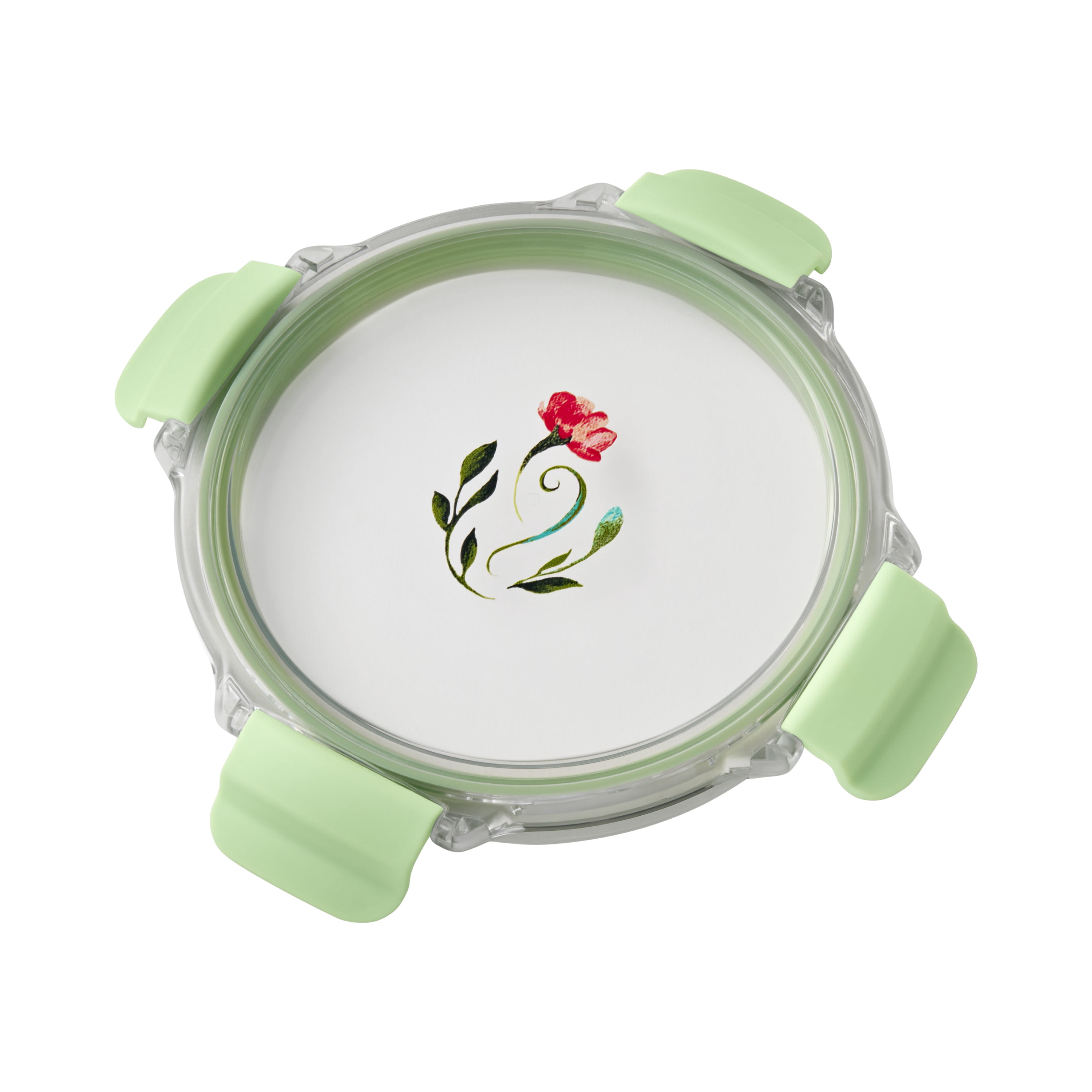The Pioneer Woman Painted Meadow Round Glass Food Storage Containers with Tritan Lid, Set of 4