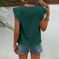 thumbnail image 6 of Women Summer Tops Womens Lace Short Sleeve Blouses V Neck T Shirt Dressy Casual Tops Workout Tee Womens Baseball Mom Women Pocket Short Ladies Work Blouse Long Neck Shirt Fall Set Tee Shirts Mint, 6 of 6