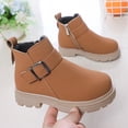 thumbnail image 5 of Generic Toddler Nonslip Slip-On Boots Girls Scrub Boys Shoes Waterproof Leather Short Boots Non Slip Breathable Nude Boots, 5 of 9