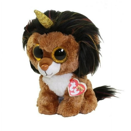 TY Beanie Boos - RAMSEY the UniLion (Glitter Eyes) (Regular Size 6"  Plush)(BONUS ONE FUN CHOPS)