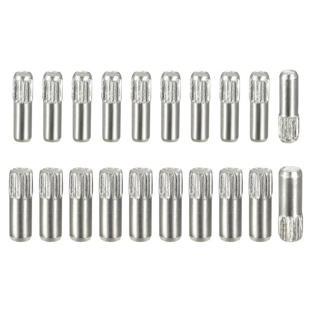 Épingles à Cheveux en Acier Inoxydable 304, Lot de 20 2.1x3mm et Lot de 20 2.6x3mm Tête Moletée Épingles à Chevilles Plates à Pointe Camoignée
