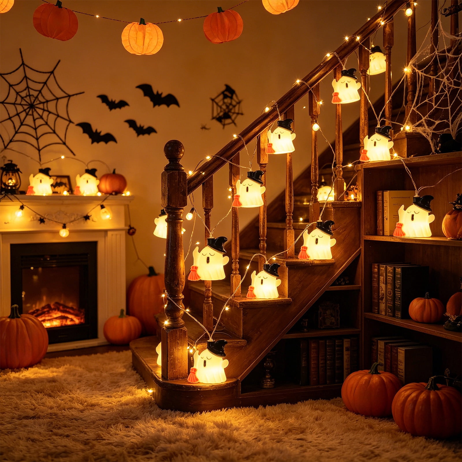 Kmonabie Plastic Halloween String Lights, Multicolor LED Garland – picture 6