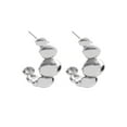 thumbnail image 3 of Time and Tru Women's Metal Gold Hoop Earring Zinc Alloy/CZ, 3 of 5